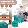 KESSER® Klappmatratze Gästematratze 3-fach Faltmatratze faltbar zum Sitzhocker | Schaumstoff 25kg/m³ extra dick 15cm atmungsaktiv waschbar abnehmbarer Bezug | Matratze inkl. Camping Tragetasche Dunkelgrün, 140 x 195 x 15 cm Bild 5