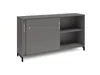 Büroschrank DNA 1600x890 mm Anthrazit/Schwarz Schiebetür 2A4 Bild 1