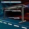 Devoko Gaiming Tisch 140x60 cm Gaming Schreibtisch Gamer Computertisch Ergonomischer PC Schreibtisch mit Getränkehalter und Kopfhörerhalter T-förmiger (Schwarz) Bild 5