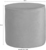 Hocker Sara aus Samt, rundes Design, modern gepolstert, hellbraun, Ø 46 cm Bild 3