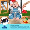 KIDIZ® Babyschaukel, Mitwachsend, mit Rückenlehne und Anschnallgurt, belastbar bis 100kg, Kunststoff Anthrazit, 33 x 24,3 x 35 cm Bild 3