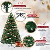 Künstlicher Weihnachtsbaum Weihnachtsdeko 195cm PVC Material mit 1000+ Spitzen Thickened Branches mit dekorativen Schleifen & Grußkarten, Stabiler Metallständer Bild 5