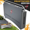 KESSER® Klappgrill tragbarer Camping Grill | Holzkohlegrill aus pulverbeschichtetem Stahl inklusive Grillrost, Grillmatte & Tragetasche | Faltbar BBQ ideal für Camping, Picknick & Angeln Anthrazit, Ohne Beine Bild 2