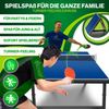 KESSER® Tischtennisplatte Mini mit Tischtennisschläger-Set, Tischtennisbällen und TT-Netz | Indoor | Unterwegs, laminierte Platte + klappbar – Kofferdesign, Kinder und Erwachsene – 153 x 76,5 cm Schwarz / Blau Bild 4