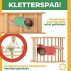 KIDIZ® Klettergerüst Montessori, 7in1 Spiel-Set mit Kletterbogen, Rutsche, aus Holz inklusive Kissen, Tafel & Lern-Uhr, ab 1 Jahr & Kinder bis 3 Jahre, Anthrazit, Hellbraun, 156 x 55 x 54 cm Bild 5