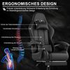 Devoko Massage Gaming Stuhl, Computer Bürostuhl mit Fußstütze, Racing Gamer Stuhl 150kg Belastbarkeit, 90-135° Rückenlehne einstellbar Ergonomischer PC Stuhl, 360° drehbar, Schwarz Bild 5