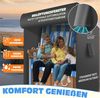 KESSER® Premium Strandkorb Schutzhülle mit Belüftungsöffnungen, Wasserdicht, Winterfest, UV-Beständiges, Reißfest, 600D Oxford Gewebe Abdeckung, Anthrazit, 160 x 120 x 90 cm Bild 2