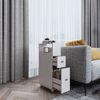 Happy Home Badschrank mit Rollen, HBS01-WEI, Holz weiß, 15 x 33 x 65 cm Bild 5