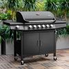 TAINO RED 6+1 Gasgrill, 6 Brenner & Seitenkocher, Edelstahl, 146 x 45 x 114 cm Bild 2