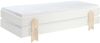 Vipack Modulo Art. Set best. aus 2 Einzelbetten/Stapelbetten je 90x200 cm Liegefläche, weiß lackiert, Fuß Pfeil-Optik Kiefer natur lackiert Bild 3