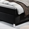 Boxspringbett R2 180x200 cm Webstoff Schwarz mit Topper-Optik Bild 3