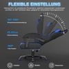 Devoko Gaming Stuhl mit Massagefunktion, Bürostuhl Ergonomisch mit Verstellbarer Ruckenlehne (90-135), Schreibtischstuhl mit Bewegliche Armlehne, max 150kg, Blau Bild 5