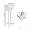 Yaheetech 2er-Set Nachttisch mit Schublade, Holz weiß, 70x25x25 cm Bild 4
