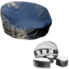 Mucola Schutzhülle Gartenmöbel Abdeckplane Abdeckhaube Garnitur Couch Sofa Tisch Wetterfest Schwarz - Sonneninsel 182x76 Bild 3