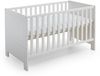 Arthur Berndt 'Thilo' Babyzimmer Komplettset 3-teilig, Kinderbett (70x140 cm), Wickelkommode mit Wickelaufsatz und Kleiderschrank MDF Weiß Bild 5