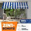 KESSER® Klemmmarkise mit Handkurbel Balkon, Balkonmarkise ohne Bohren, UV-beständig höhenverstellbar wasserabweisend, Sonnenschutz, Terrassenüberdachung, einfache Montage 250cm Bild 4
