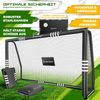 KESSER® Fußballtor für Garten robustes Outdoor Training Schusstraining UV-beständigem Netz, Stahlrahmen mit Polsterung, Erdhaken, Luftpumpe, Hüttchen, Montagezubehör für Kinder und Erwachsene Schwarz, 300cm, mit Torwand Bild 5