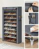 Songmics Schuhregal Schuhschrank, 10 Ebenen, für bis zu 40 Paar Schuhe, Schuhschrank Schuhablage, 85 x 28 x 162 cm, Grau RXJDE36G01 Bild 5