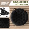 KESSER® 'BALI' Hängesessel, mit Gestell, bis 150kg, für Indoor und Outdoor + Kissen & Seitentasche, Stahlgestell/Schaumstoff Schwarz, 167,5 x 140 x 115,5 cm Bild 3