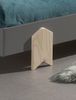Vipack Modulo Einzelbett/Stapelbett 90x200 cm Liegefläche, grau lackiert, Fuß Pfeil-Optik Kiefer natur lackiert Bild 3