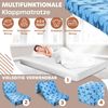 KESSER® Klappmatratze Gästematratze 3-fach Faltmatratze faltbar zum Sitzhocker | Schaumstoff 25kg/m³ extra dick 15cm atmungsaktiv waschbar abnehmbarer Bezug | Matratze inkl. Camping Tragetasche Blau, 140 x 195 x 15 cm Bild 3