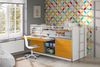 Vipack 'Bonny' Multifunktionsbett mit Schubladen und Schreibtisch, weiß/orange, 90x200 cm Bild 2
