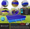 KESSER® Solar Poolabdeckung Pool Abdeckplane | Poolplane aus 200g/m² PE Material Inkl. Stahlseil + Seilspanner mit ösen Solarplane Abdeckung UV-resistente Sommer & Winter Blau / Schwarz, Eckig 410 x 220 cm Bild 5
