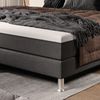 Inter Trading Boxspringbett S1, mit Topper-Optik, Webstoff Anthrazit, 180x200 cm Bild 4