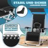 KESSER® Sonnenliege Liegestuhl, klappbare Gartenliege extra breit & Wetterfest, Belastbar 200kg, Ergonomisches Polster, verstellbare Rückenlehne inkl. Nackenkissen, Getränkehalter & Armpolster Anthrazit, Liege (Mit Sonnendach) Bild 4
