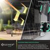 KESSER® Klemmmarkise Senkrechtmarkise außen Ausziehbar & Blickdicht | Vertikalmarkise mit Handkurbel ohne Bohren | Balkon-Sichtschutz & Windschutz für Garten & Terrasse Wasserfest 120 x 310 cm, Transparent / Anthrazit Bild 3