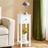 Yaheetech 2er-Set Nachttisch mit Schublade, Holz weiß, 70x25x25 cm Bild 2