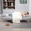 HOMCOM Schlafsofa, 3-Sitzer-Sofa, verstellbare Rückenlehne, Leinenoptik, mit Becherhalter, im Skandi-Design, bis 250 kg Belastbar, Hellgrau, 181 x 77 x 78 cm Bild 5