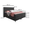 Inter Trading Boxspringbett K003, Webstoff Anthrazit, 180x200 cm Bild 4