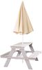 roba Kindersitzgruppe 'Outdoor+' - wetterfeste Sitzgarnitur 'Picknick for 4' - inkl. Sonnenschirm - Grau Bild 2