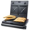 STEBA Multi-Snack Maker Kontaktgrill, Sandwichmaker, Waffeleisen 3-in1, Schwarz/Edelstahl, 9,5 x 22 x 25,5 cm Bild 2