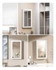 Songmics Schmuckschrank zur Wandmontage und abschließbarer, JBC51W, Holz weiß, 67 x 10 x 37 cm Bild 2