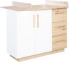 roba Kinderzimmerset 'Lion' 2-teilig - Bett 70 x 140 - Wickelkommode - Weiß / Artisan Eiche Bild 5