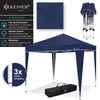 KESSER® Faltpavillon mit Tasche, ohne Beleuchtung, wasserdicht und UV-Schutz 50+, Metall / Polyester blau, 300x300 cm Bild 2