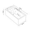 HOME DELUXE Whirlpool Badewanne mit ergonomischer Form BAKAL - 180 x 80 x 60 cm, 9 Whirlpooldüsen, inkl. Armaturen und Zubehör Bild 5