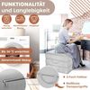 KESSER® Klappmatratze, 3-fach faltbar zum Sitzhocker, Schaumstoff 25kg/m³, extra dick 15cm, atmungsaktiv, waschbar, abnehmbarer Bezug, Matratze inkl. Camping Tragetasche Grau, 140 x 195 x 15 cm Bild 4