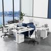 Devoko 120×60cm Elektrisch Höhenverstellbarer Schreibtisch mit Monitorständer, Computer-Schreibtisch, mit 2 Höhen-Speicherfunktionen, Weiße Bild 2