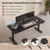 Devoko Höhenverstellbarer Schreibtisch 160x80 cm elektrisch, Höhenverstellung 63-128 cm mit Smart Control, 125 kg Tragkraft, für gesundes Arbeiten Bild 5