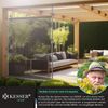 KESSER® Klemmmarkise Senkrechtmarkise außen Ausziehbar & Blickdicht | Vertikalmarkise mit Handkurbel ohne Bohren | Balkon-Sichtschutz & Windschutz für Garten & Terrasse Wasserfest 120 x 310 cm, Transparent / Anthrazit Bild 5