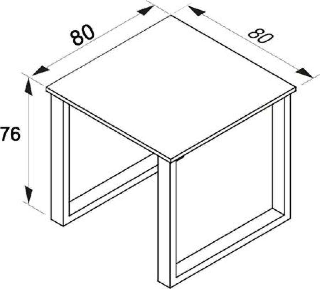 VCM Schreibtisch Lona 80x80 U-Fußgestell Sonoma-Eiche Bild 1