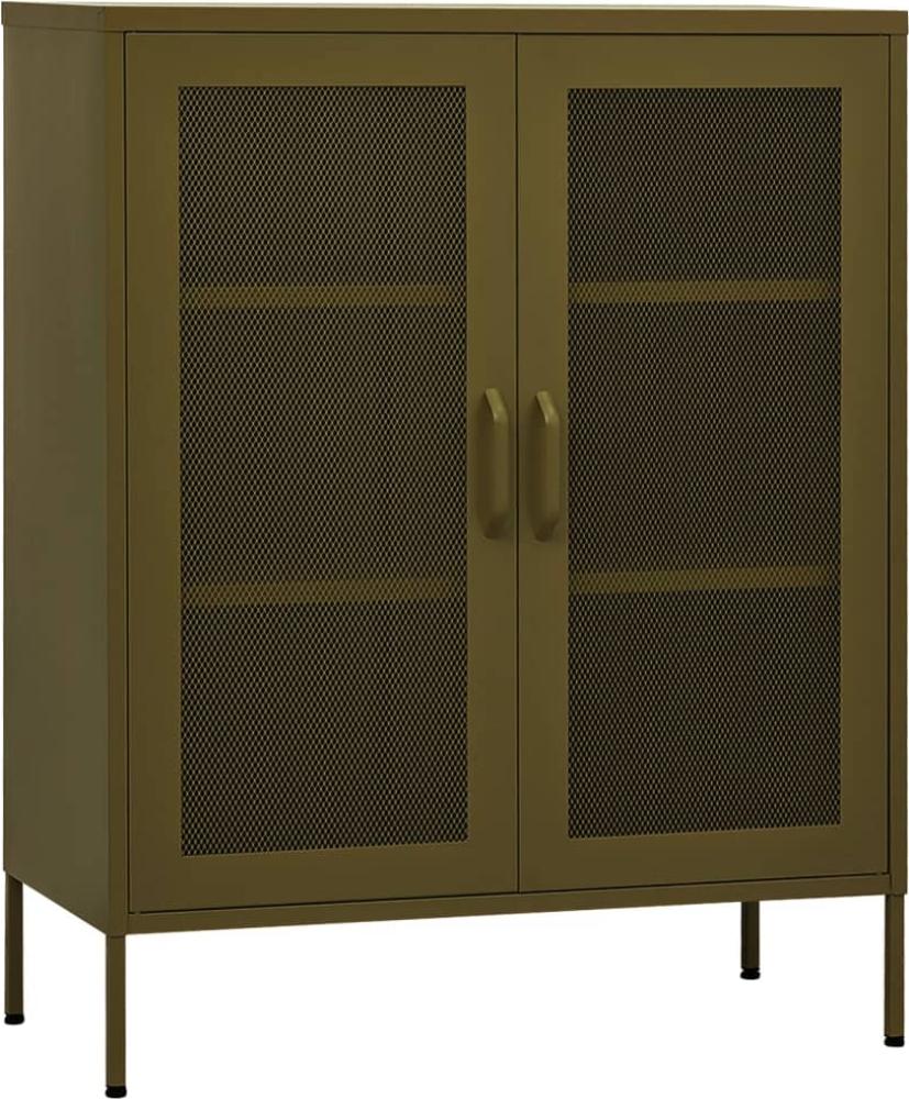 vidaXL Lagerschrank Olivgrün 80x35x101,5 cm Stahl [336171] Bild 1