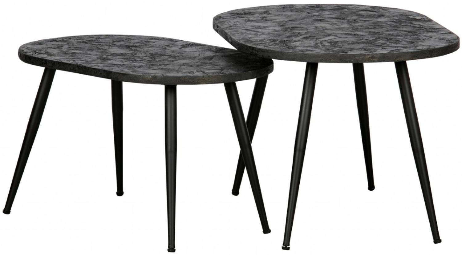 BEPUREHOME Collection Oval Beistelltisch Set Gold Antik (2er-Set) Bild 1