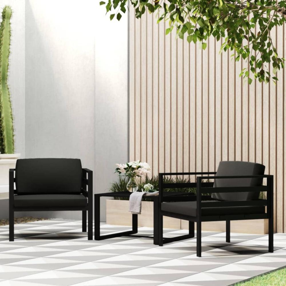 vidaXL Einzelsofas 2 Stk. mit Kissen Aluminium Anthrazit 318313 Bild 1