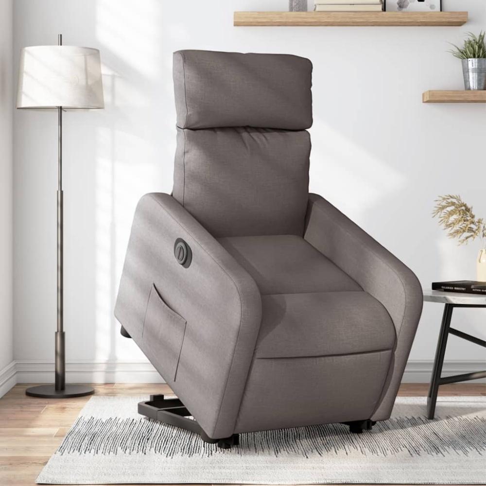 vidaXL Relaxsessel mit Aufstehhilfe Elektrisch Taupe Stoff 3206724 Bild 1