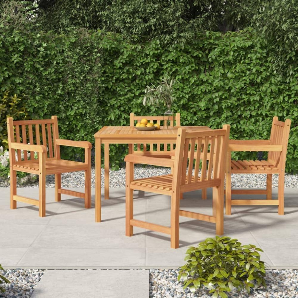 vidaXL 5-tlg. Garten-Essgruppe Massivholz Teak 3157147 Bild 1