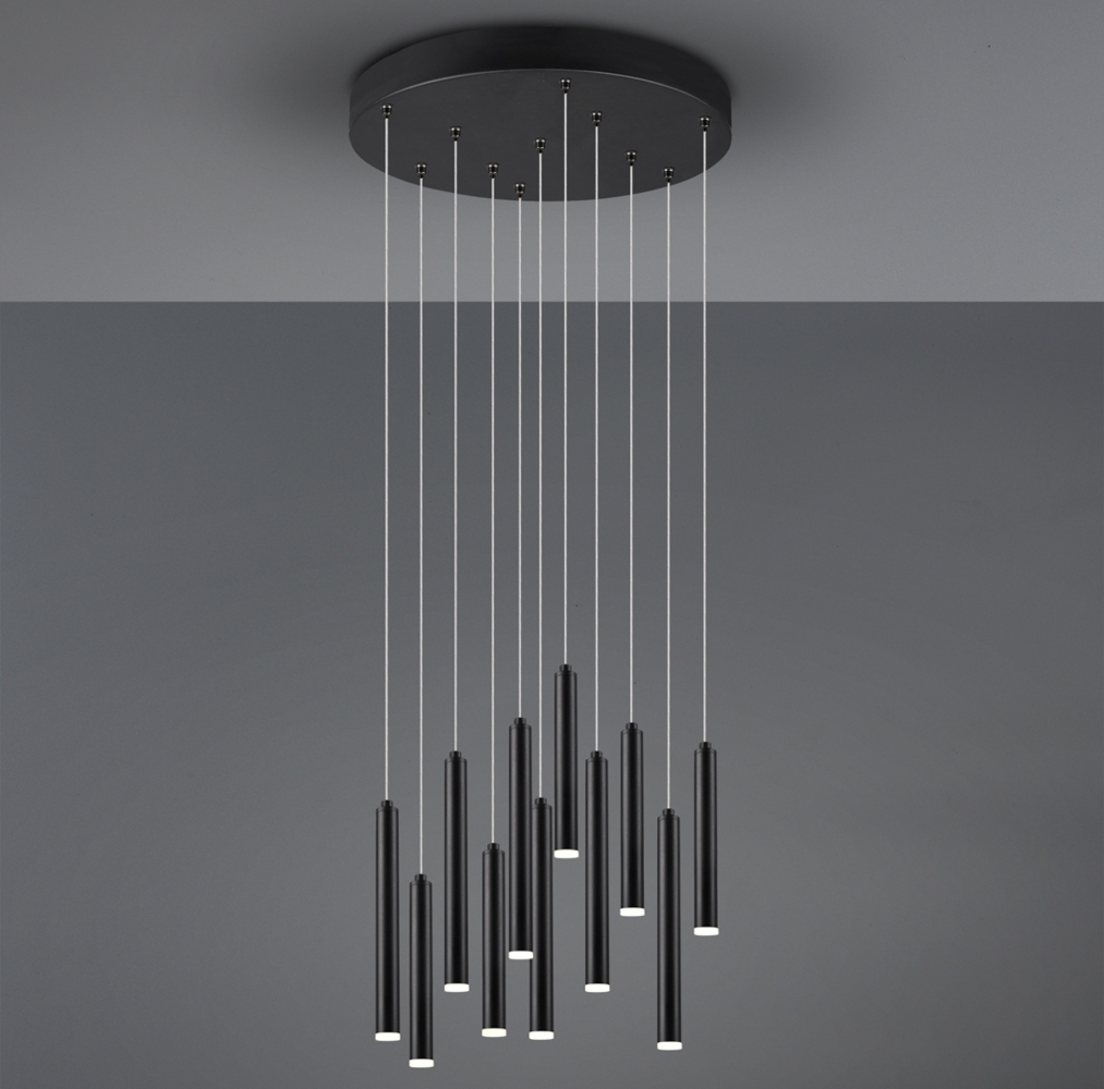 TRIO Leuchten LED Pendelleuchte, Dimmfunktion, LED fest integriert, Warmweiß, Ausgefallene Cluster-Leuchte hängend für Esstisch, mehrflammig Ø 40cm Bild 1
